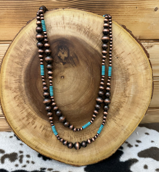 Copper & Turquoise Navajo Pearl