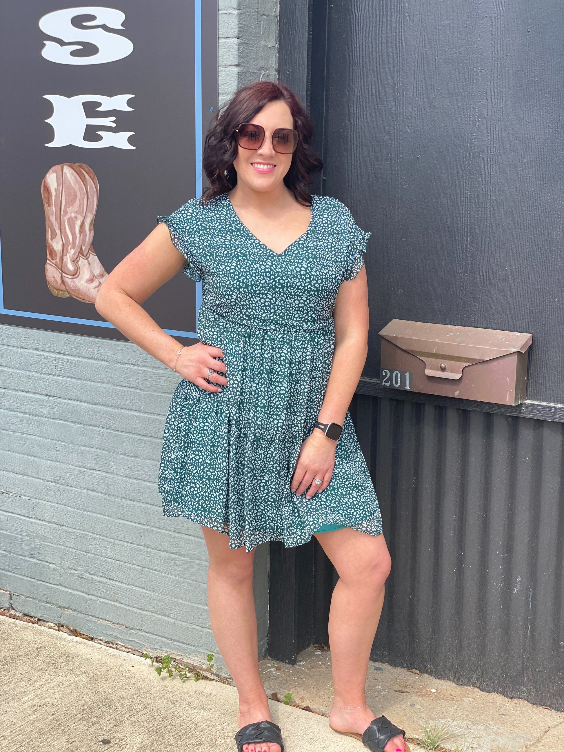 Green Floral Dress