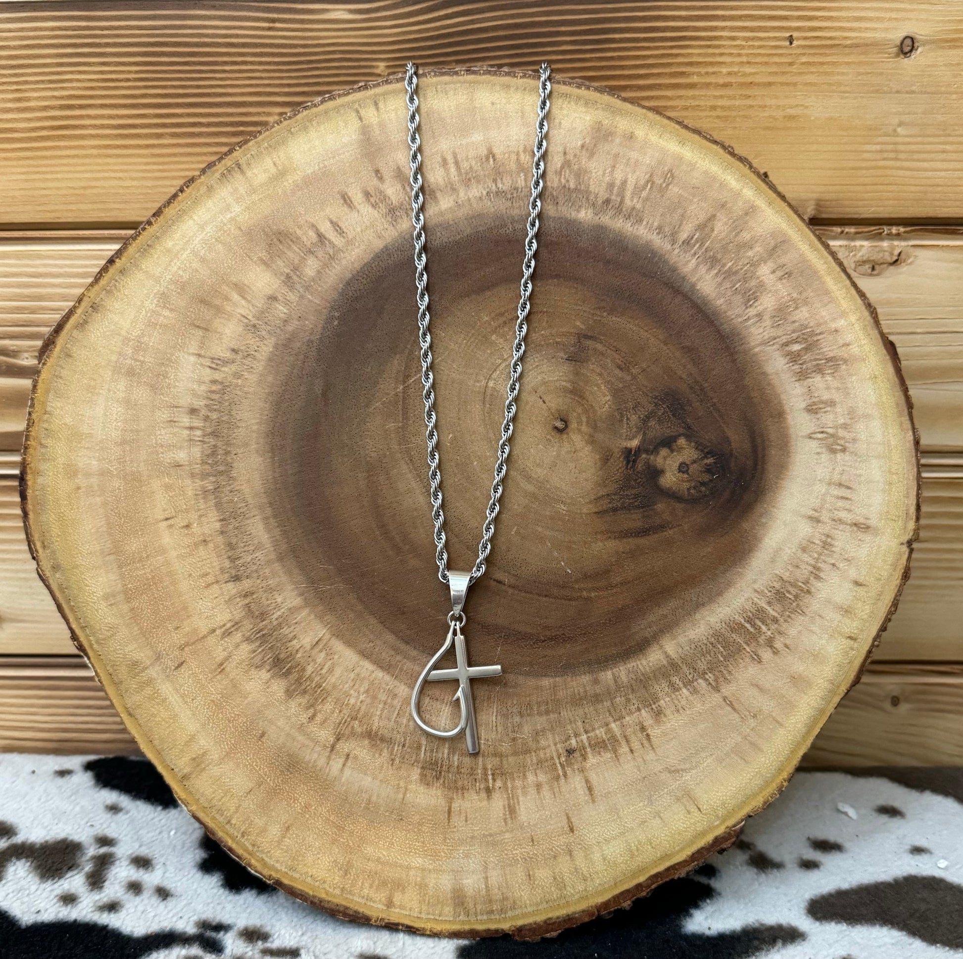 Men's Fish Hook Necklace