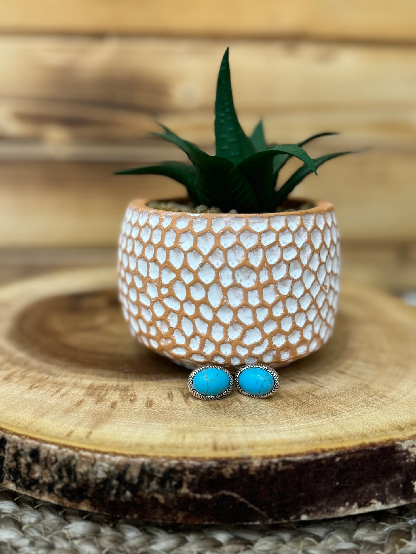 Round Turquoise Stud