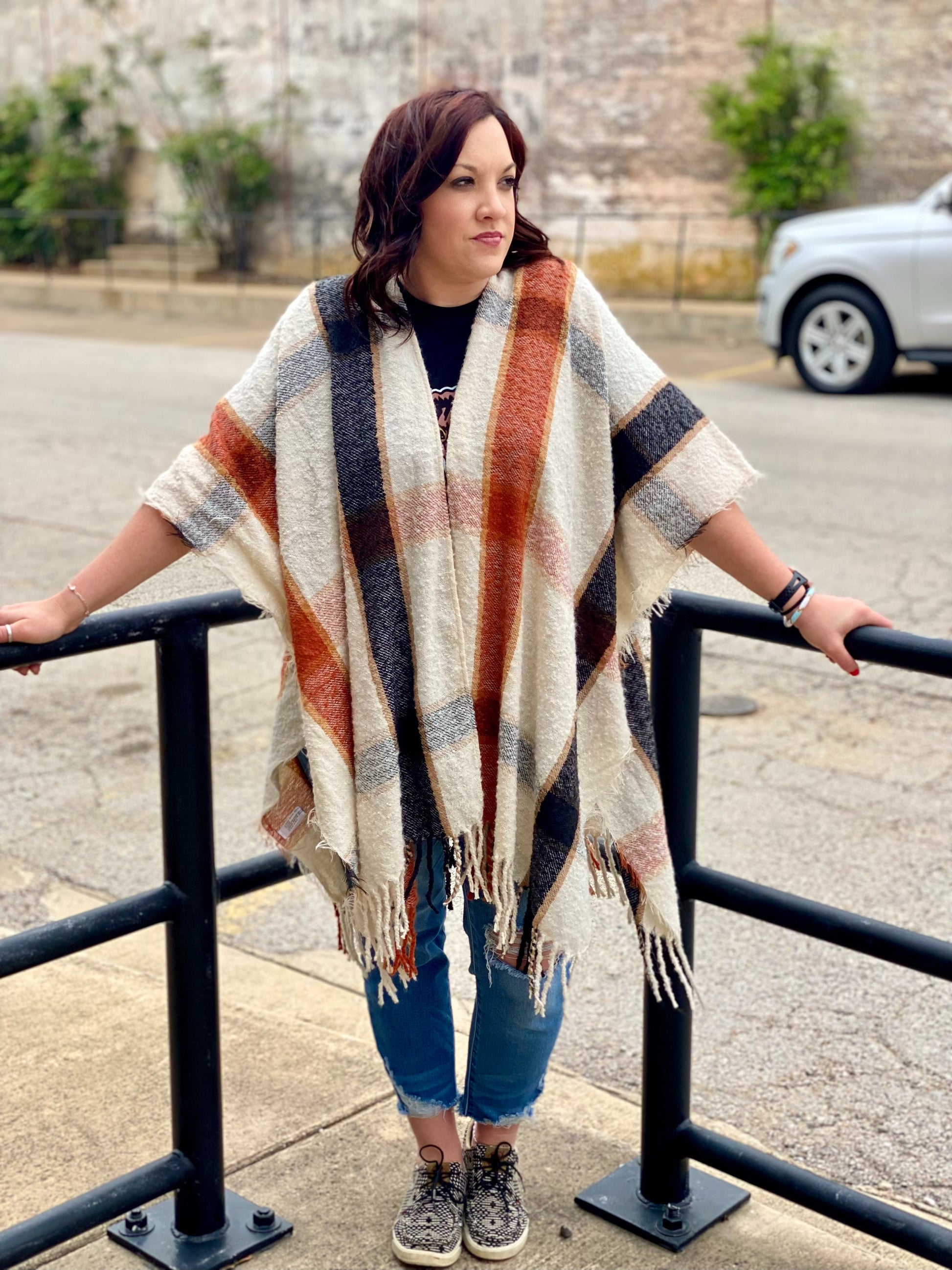 Stacie Plaid Kimono