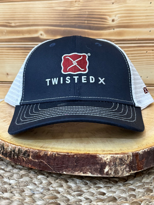 Twisted X Buckle Cap - Navy & White - Navy & White