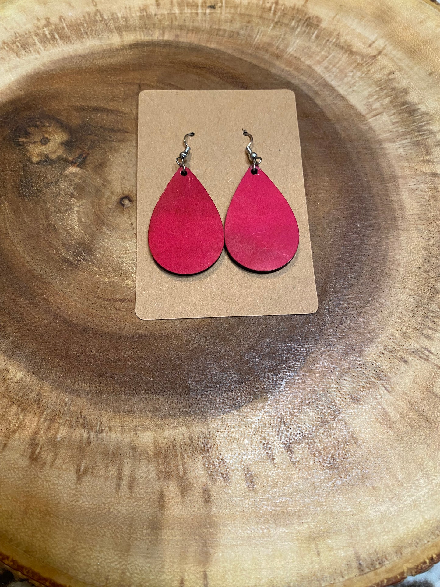 Pink Teardrop Earring