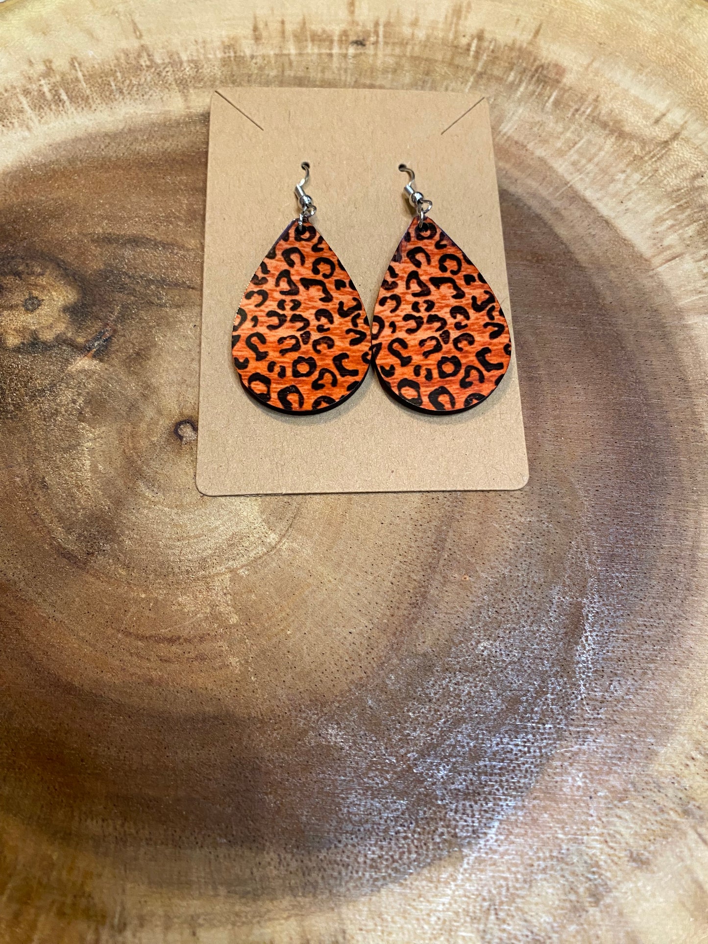 Leopard Teardrop Earring