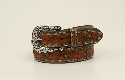 Ladies Brown & Turquoise Belt