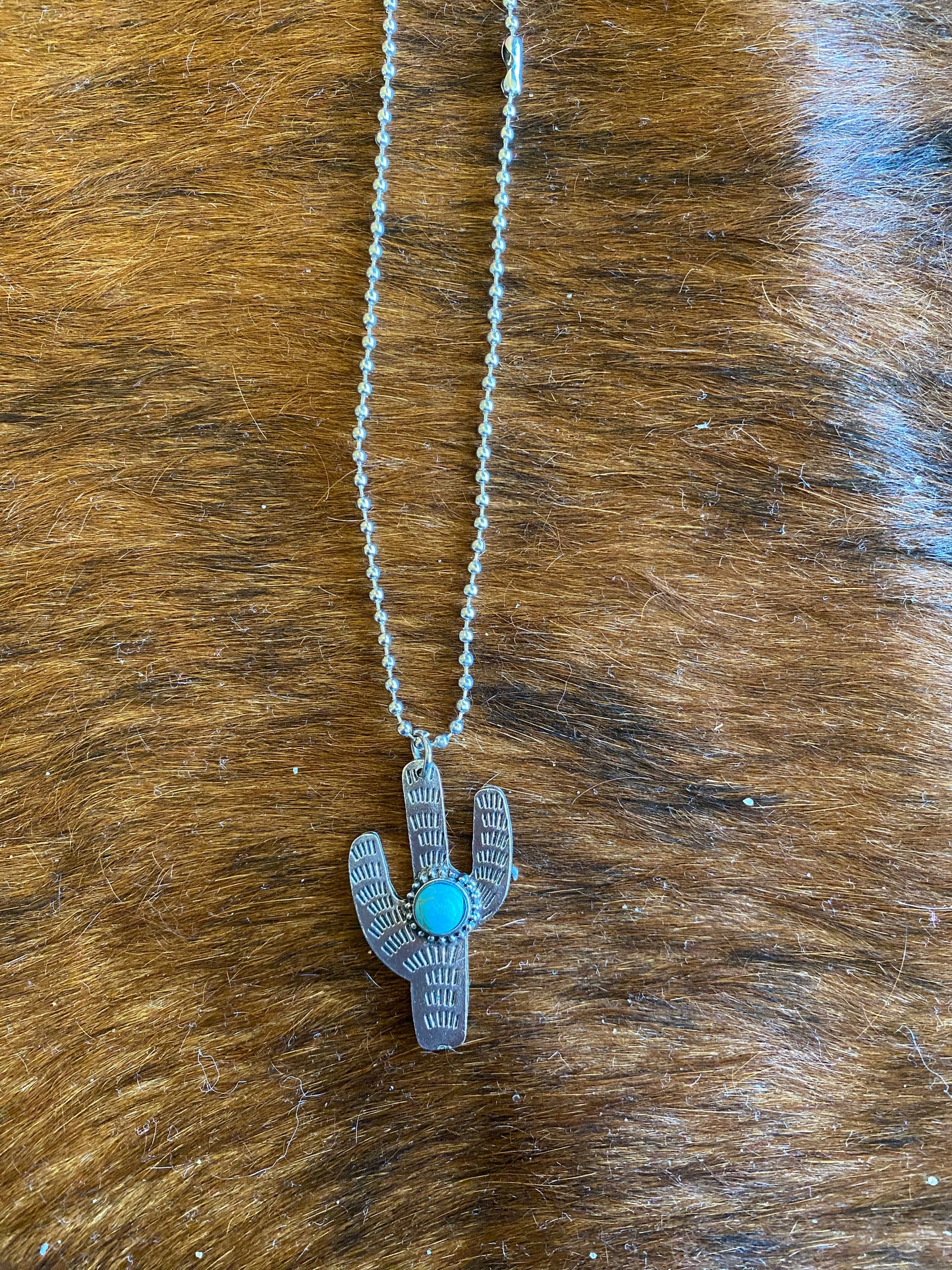 Cactus Necklace with Turqouise