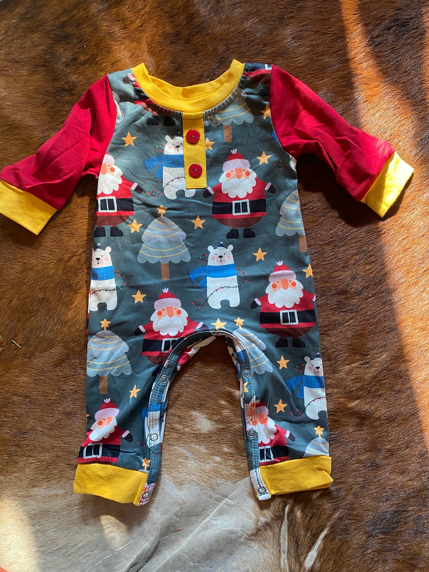 Boys Polar Bear and Santa Romper